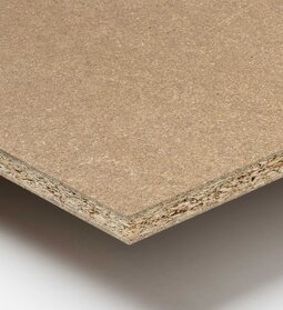 Raw particle board